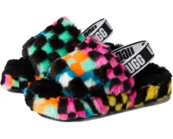 UGG Kids Fluff Yeah Slide Checks (Little Kid/Big Kid)