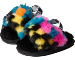 UGG Kids Fluff Yeah Slide Checks (Infant/Toddler)